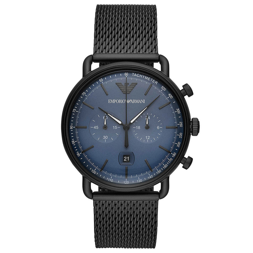 Classic Blue Dial / Black PVD Mesh Bracelet Blue Dial