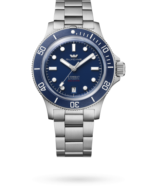 Combat Sub Box Ceramic 41mm / Blue / Silver Blue Dial