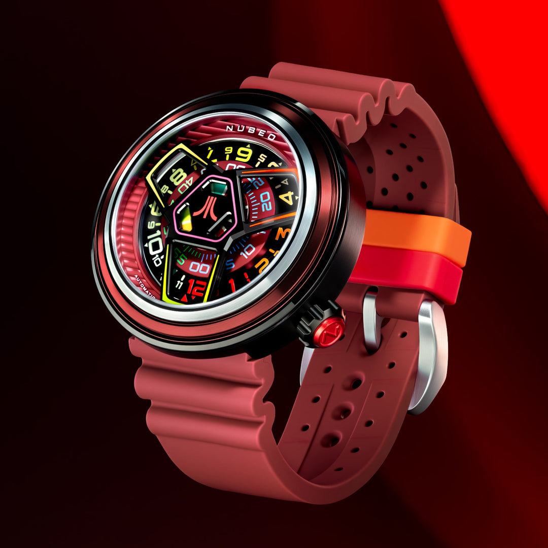 Ventana Automatic Atari Retro Gamer Limited Edition Red / Rubber Strap | Red Dia