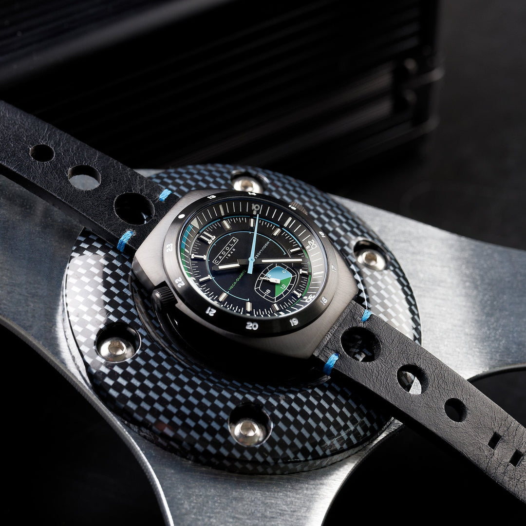 Giulia Meca Quartz BLACK / Leather | Black Dial