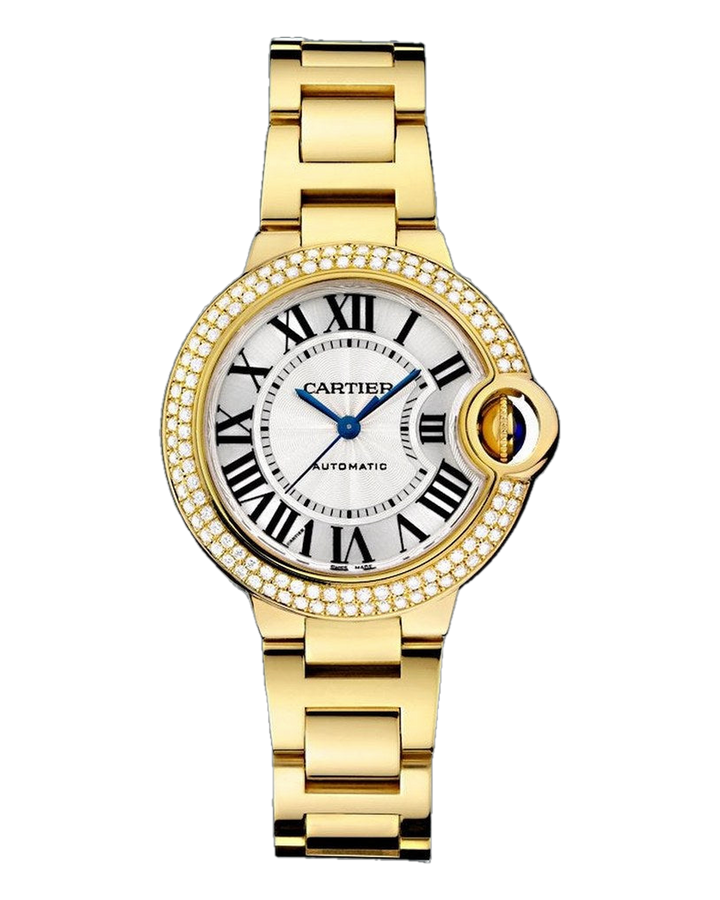 Cartier Ballon Bleu 18K YG Diamond Bezel