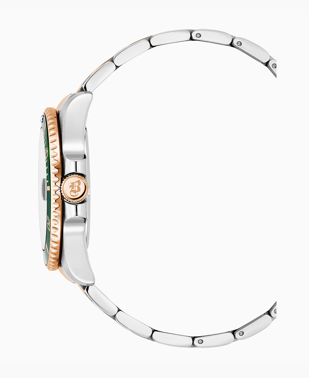 Pro Scuba 43mm Green dial, bicolor rose-stainless steel bracelet, unidirectional
