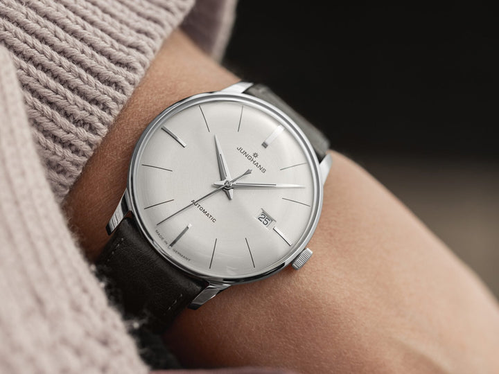 Meister Automatic Cream Dial / Dark Gray Ostrich Leather Strap