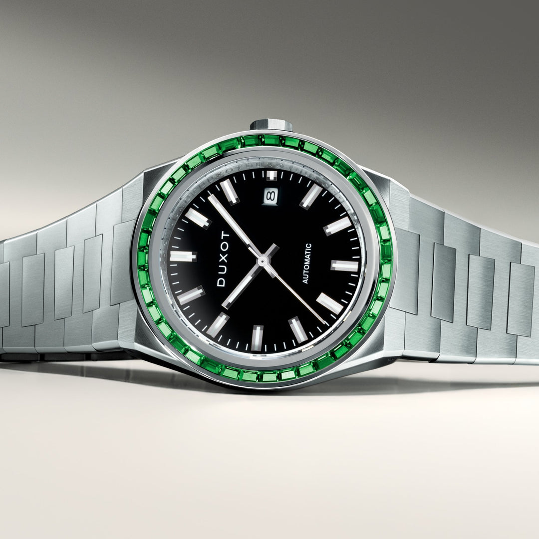 Alicante Rainbow Automatic Black & Green / Stainless Steel | Black Dial