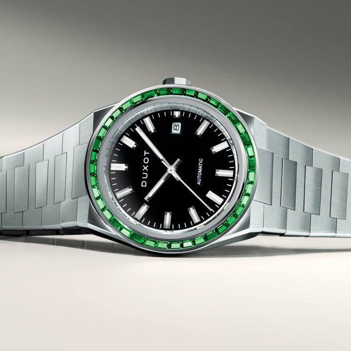 Alicante Rainbow Automatic Black & Green / Stainless Steel | Black Dial