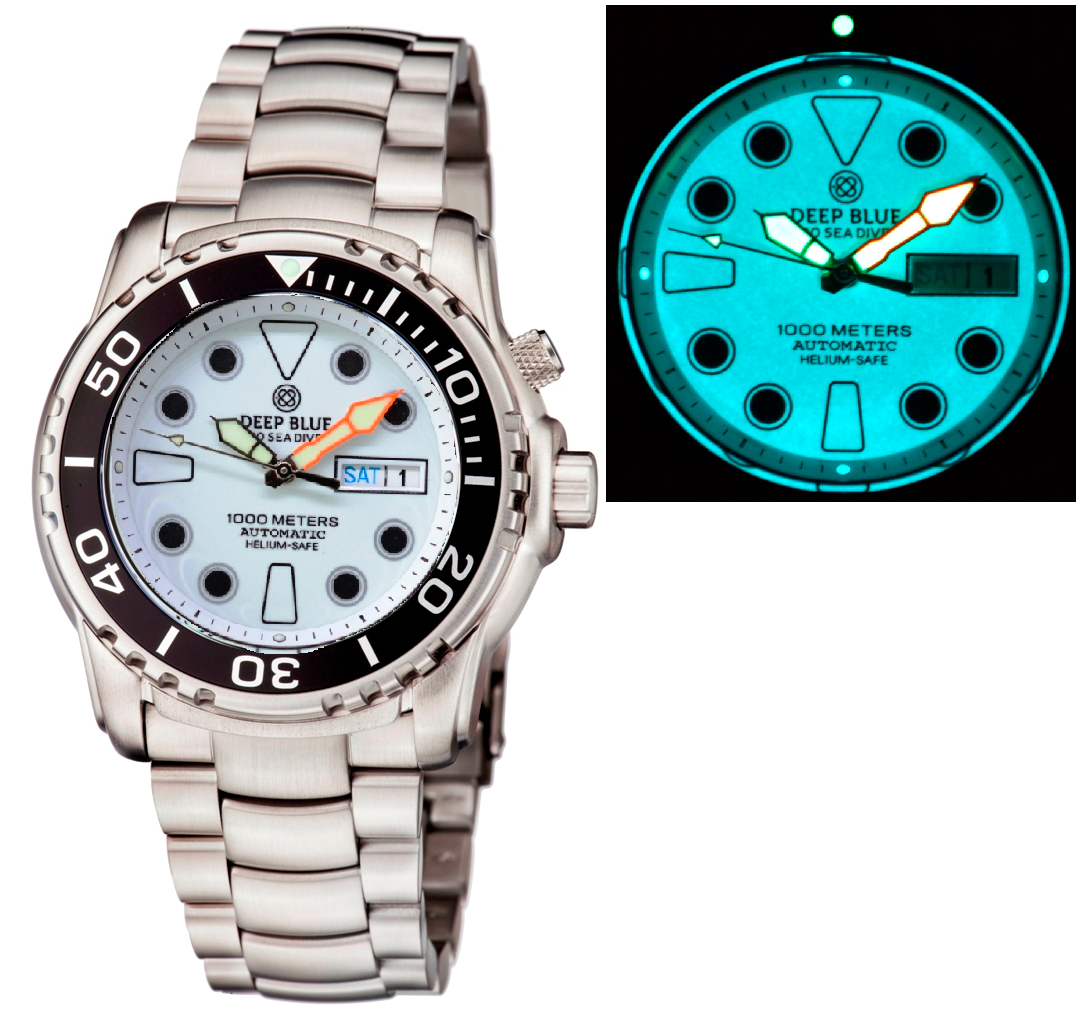 Pro Sea Diver II 44mm  White dial Blue Full  Lume White Dial