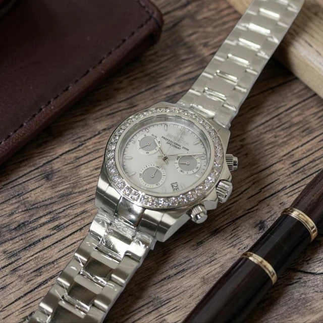 Elite Diamond Mother-of-Pearl dial / Silver Stainless Steel Bracelet Mother-of-P