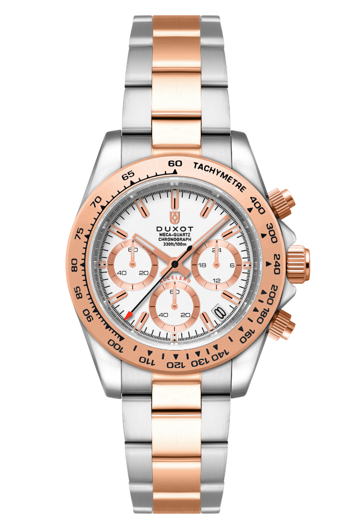 Accelero Chronograph White / Two-tone Stainless Steel | White Dial