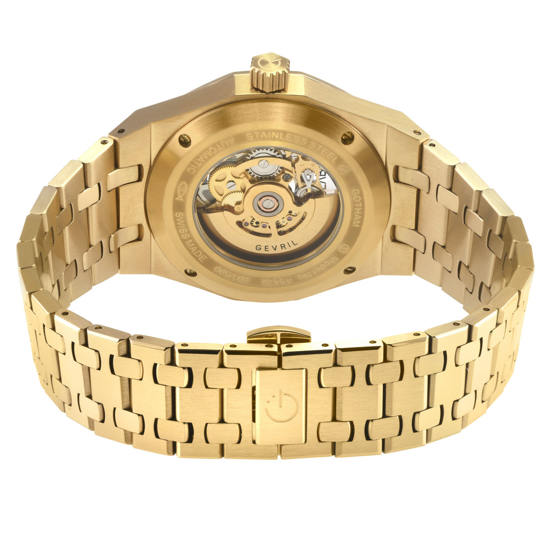 Gotham - Skeleton Swiss Automatic Movement Skeleton Dial, IPYG Bracelet | Skelet