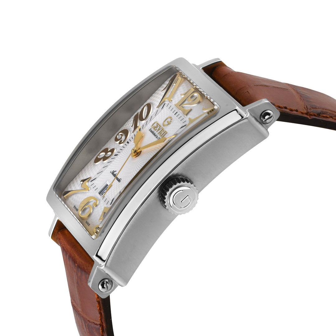 Avenue of Americas Swiss made Automatic Sellita SW200 rectangle White Light Brow
