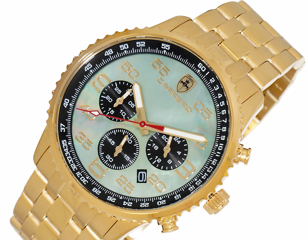 Aureum-MB Goldtone/Green | Green Dial
