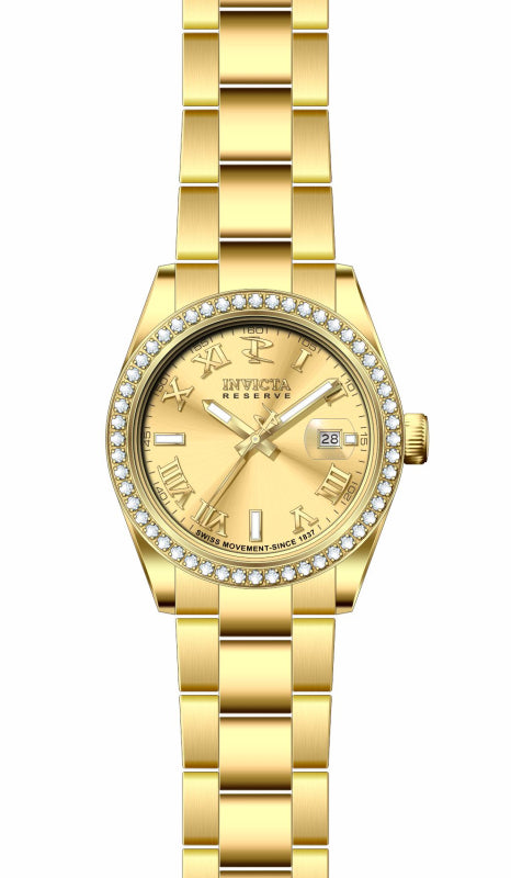 Elite Diamond Gold dial / Gold Stainless Steel Bracelet Gold Dial