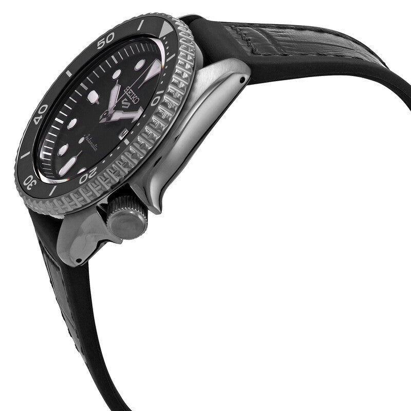5 Sports SYX Black Dial / Black Leather Strap Black Dial
