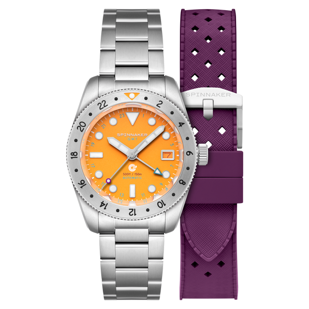 Croft 39 GMT Automatic Yellow / Stainless Steel | Yellow Dial
