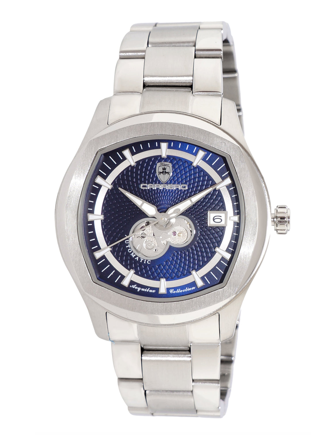 AEQUILUX SILVER TONE/WHITE | Blue Dial