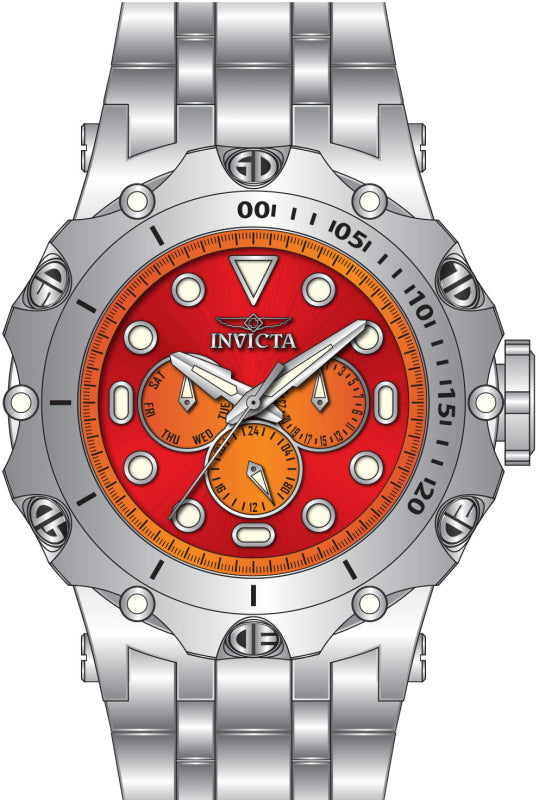Reserve 51mm / Red / Silver | Red Dial