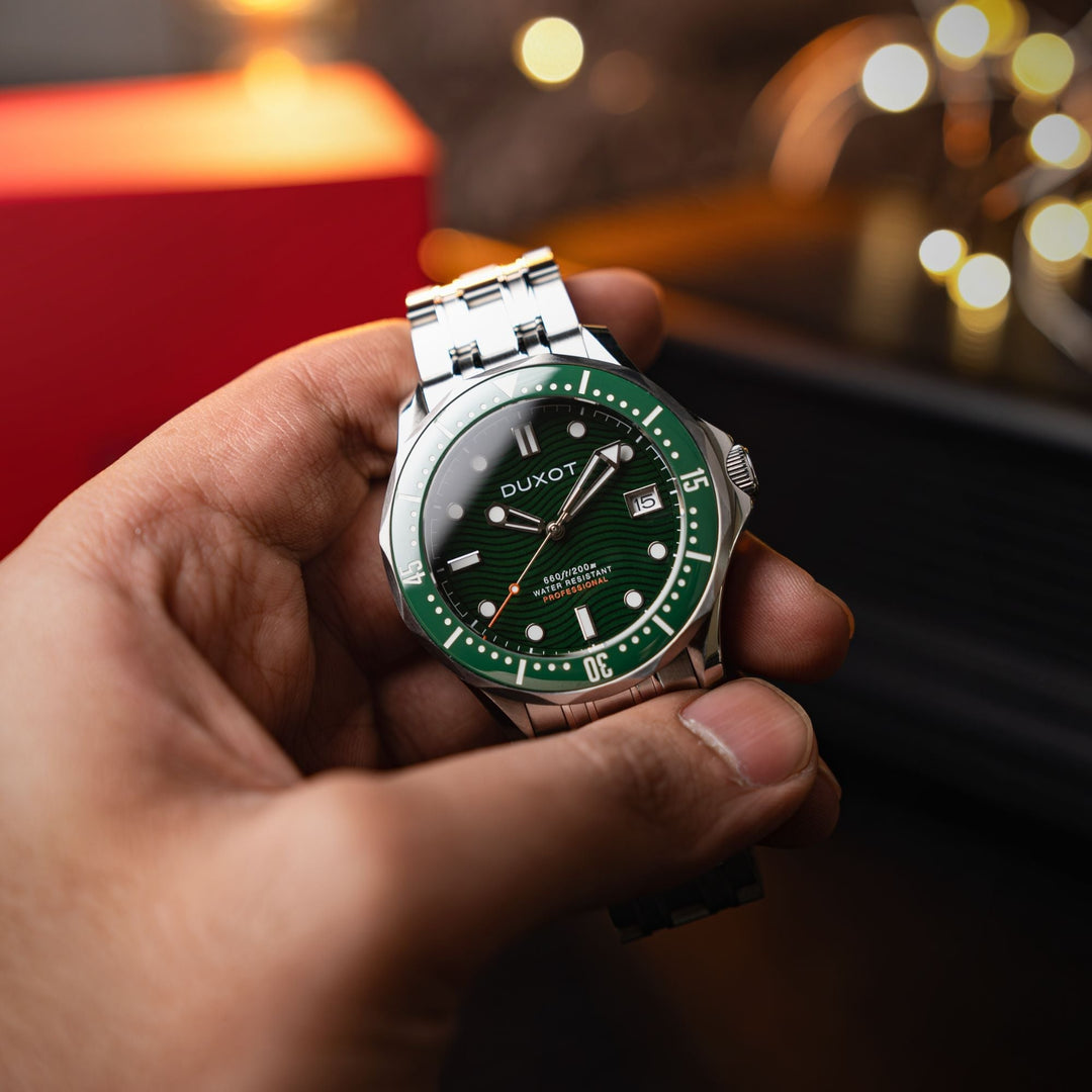 Henri Diver Automatic Green / Stainless Steel | Greeb Dial