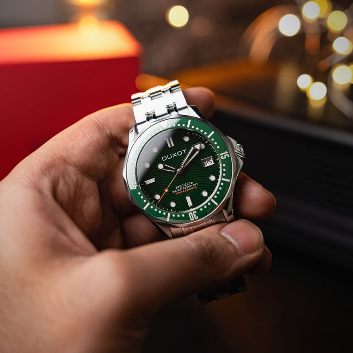 Henri Diver Automatic Green / Stainless Steel | Greeb Dial
