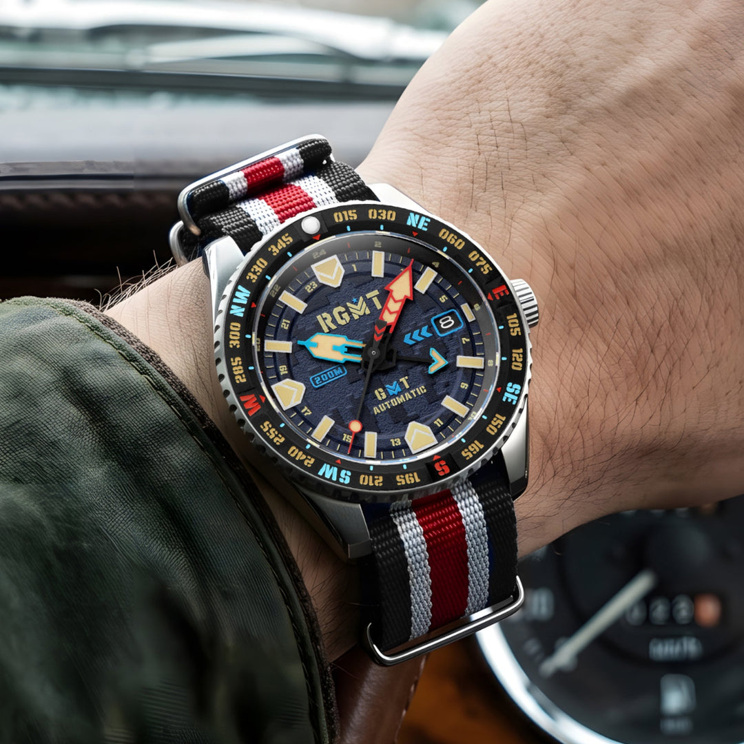 Dragoon GMT Automatic Multicolor Dial / Multicolor Nylon Strap Multi-Color Dial