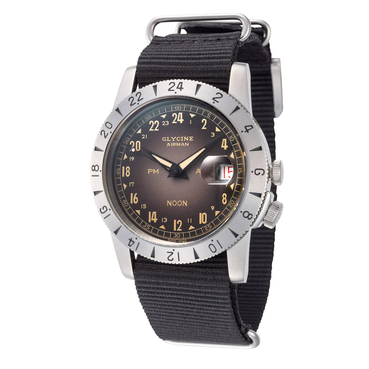 Airman Vintage Noon Purist 40mm / Black / Black Black Dial