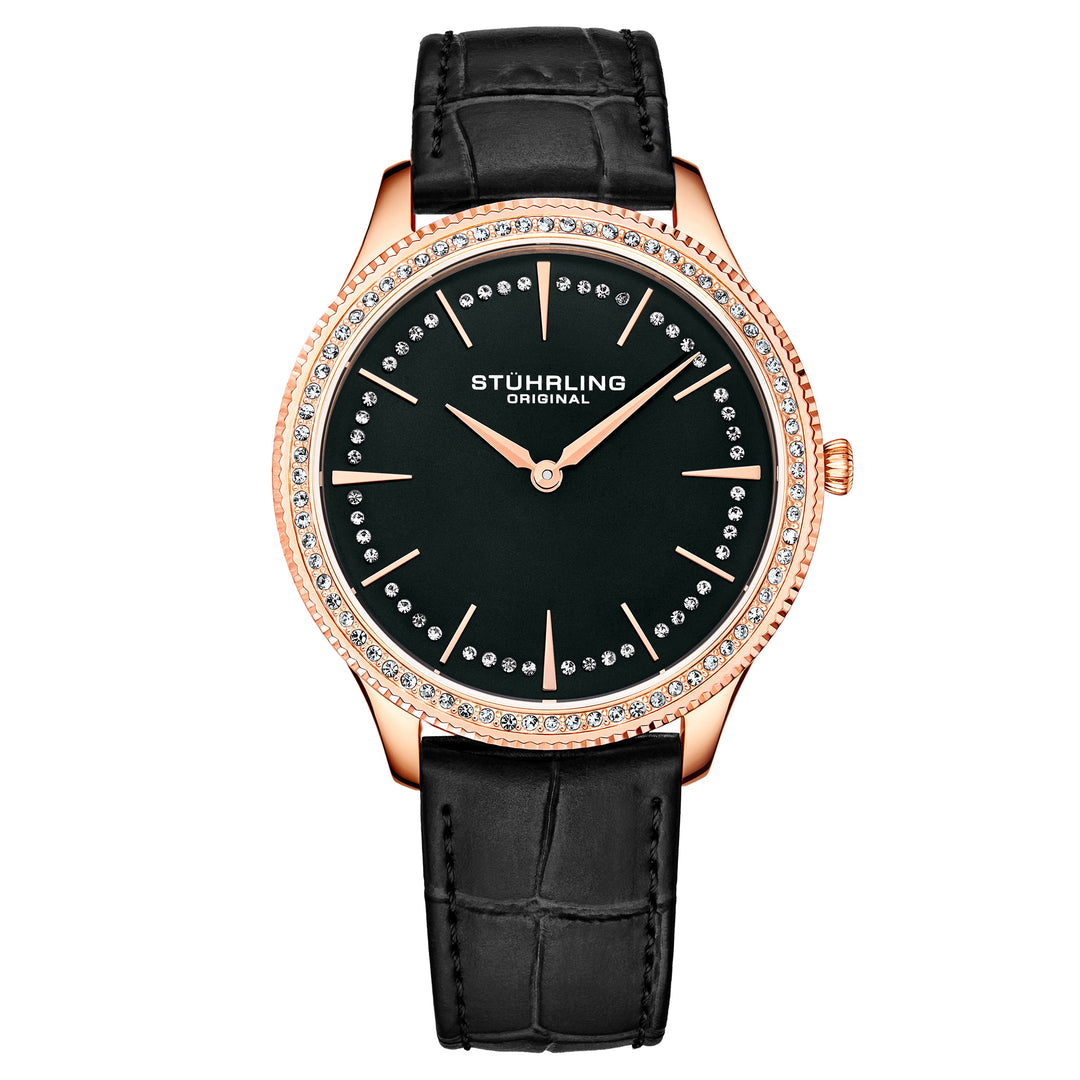 Symphony Black Leather | Black Dial