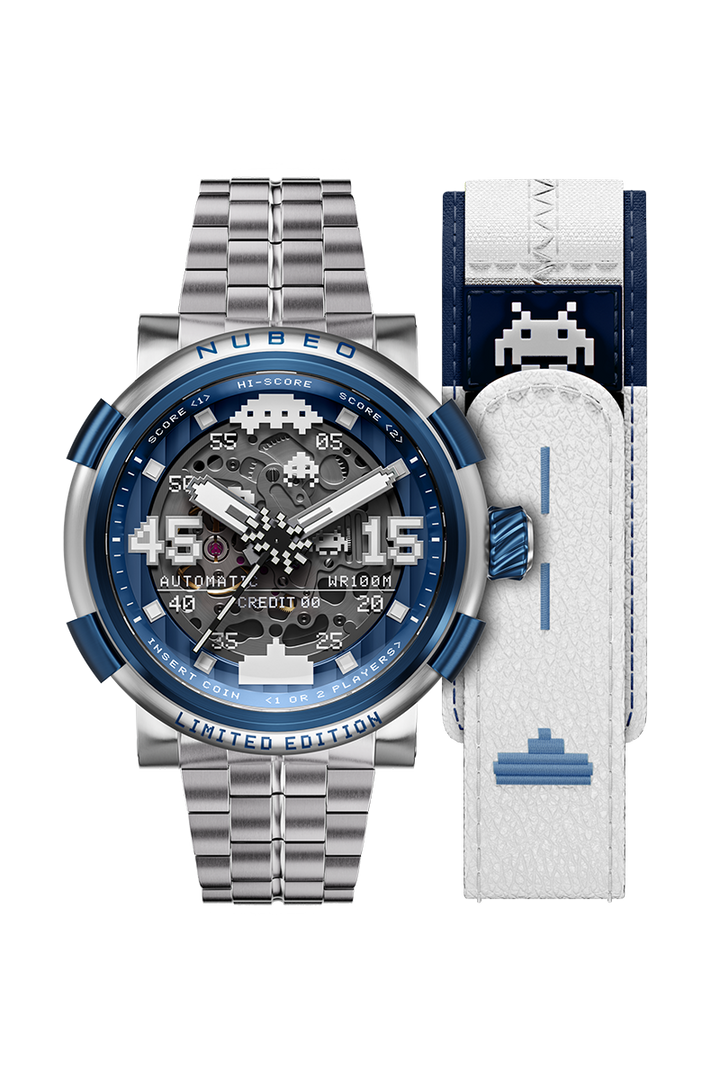 Orion Automatic Space Invaders Limited Edition Blue / Stainless Steel | Blue Dia