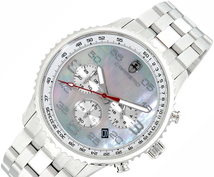 Aureum-MB Silvertone/ Brown | White Dial