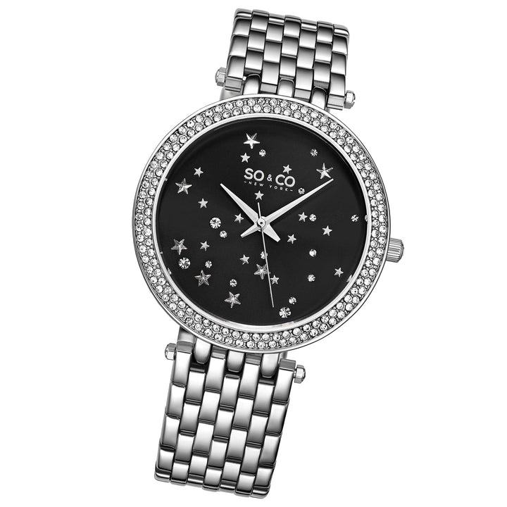 Chelsea-5576.1 Silver/Stainless Steel | Black Dial