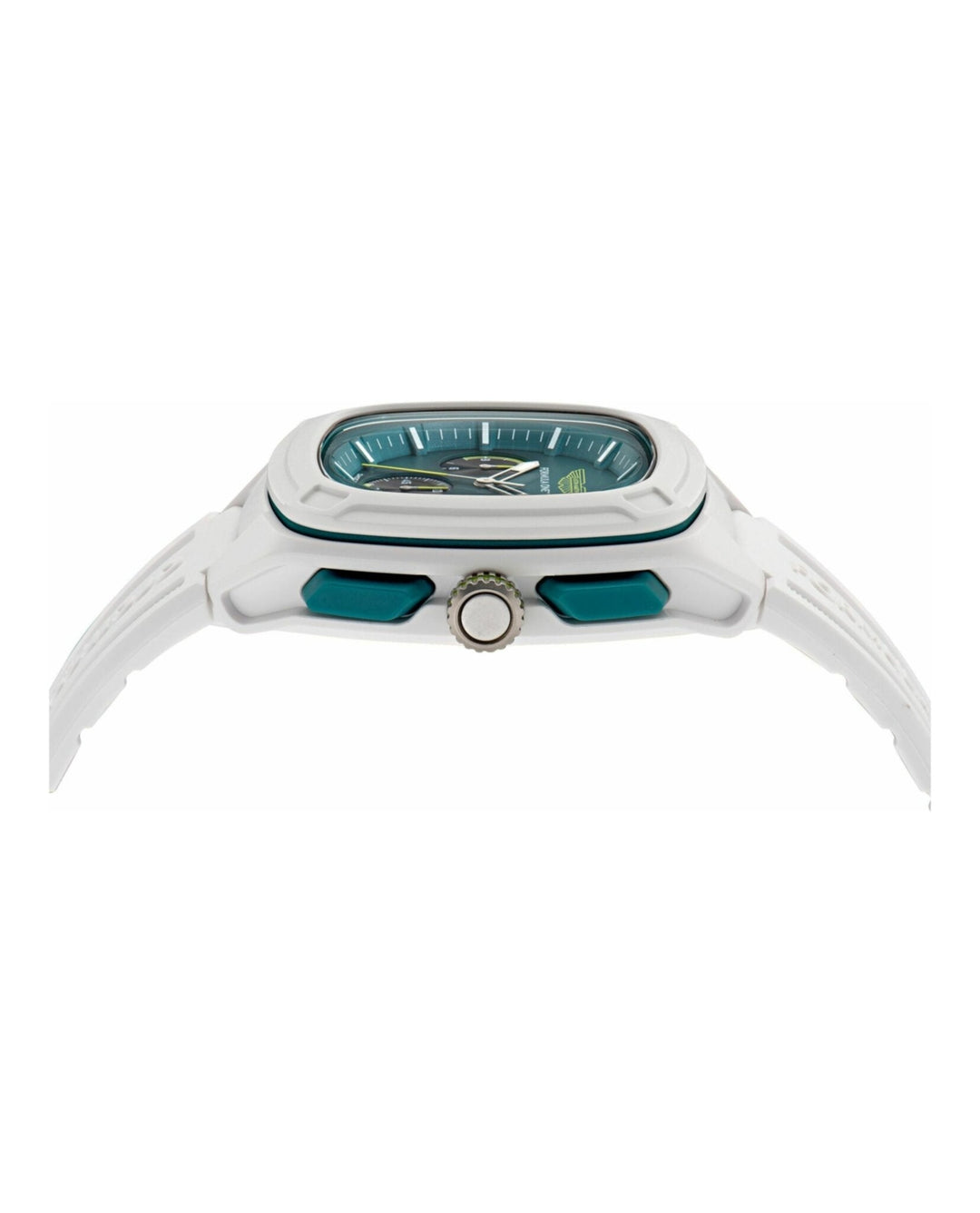 OVR White/White Silicone Strap Green Dial