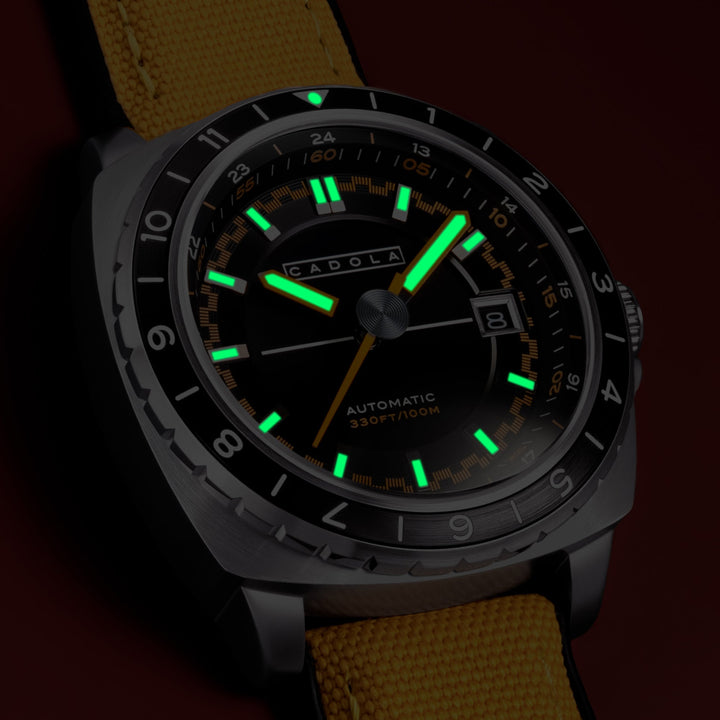 Overdrive Automatic Black / Yellow Canvas Black Dial