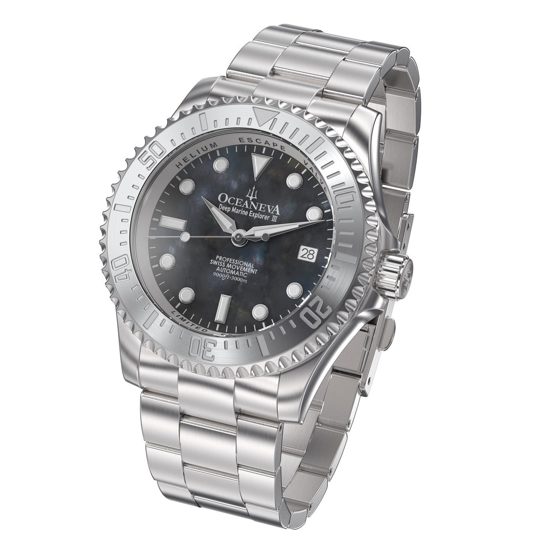 Deep Marine Explorer III Stainless Steel Gun Metal Gray Beze|Gray Dial Watch