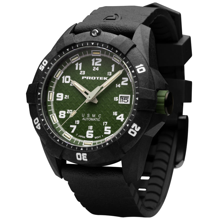 Carbon USMC Dive Green | Green dial (ProTek) Dial