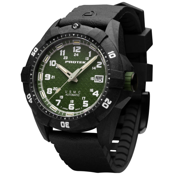 Carbon USMC Dive Green | Green dial (ProTek) Dial