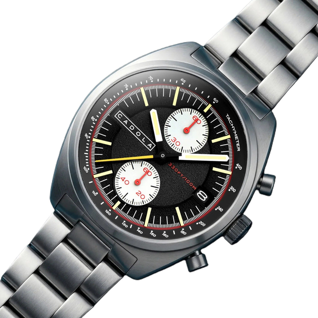 Slipstream Torque Twilight / Silver Stainless Steel Bracelet Black Dial