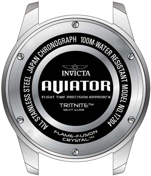 Aviator Chronograph Gunmetal Dial / Silver Stainless Steel Bracelet Gunmetal Dia