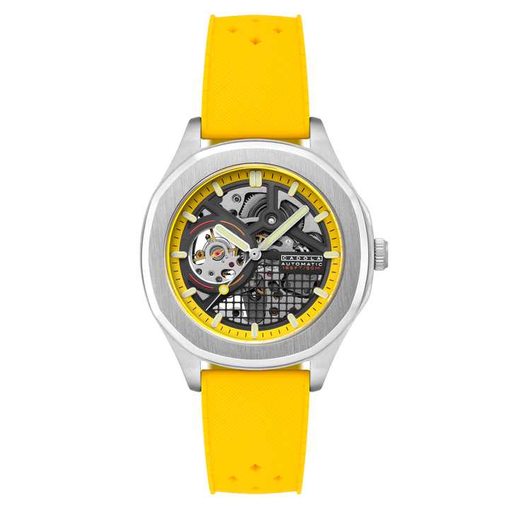 Tail Light Automatic Black / Yellow Silicone | Black Dial