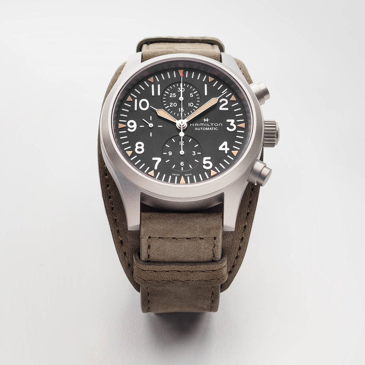 KHAKI FIELD 44mm / Black / Green Black Dial