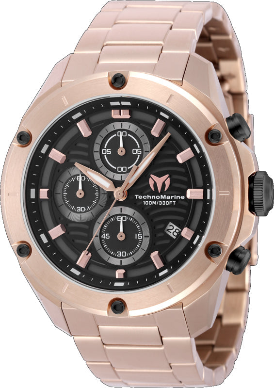 Oceanico 44mm / Black / Rose Gold | Black Dial