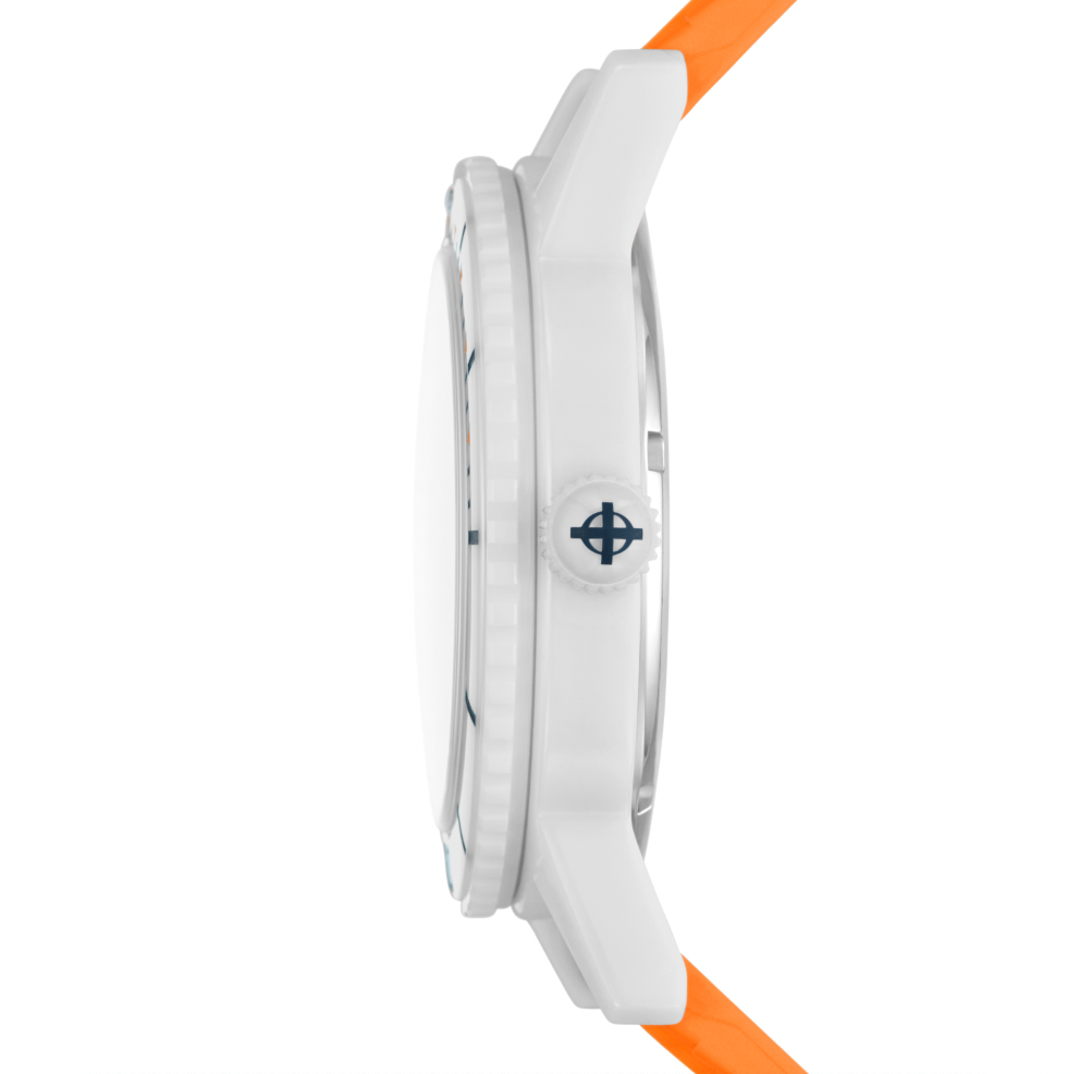 Super Sea Wolf Ceramic Silver / Orange Silver Dial