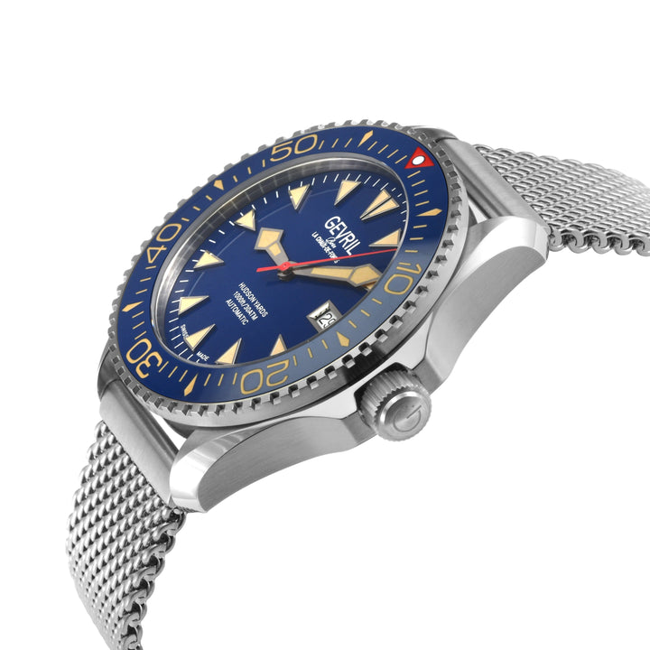 Hudson Yards Swiss Automatic SW200 - Date display Diver watch, Blue Ceramic beze
