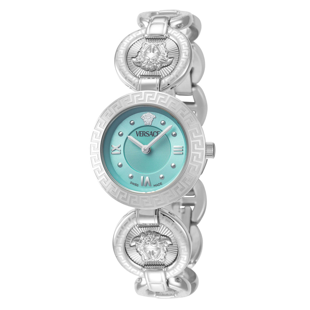 Greca Jewel 28mm / Turquoise / Silver | turquoise Dial