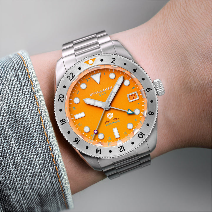 Croft 39 GMT Automatic Yellow / Stainless Steel | Yellow Dial
