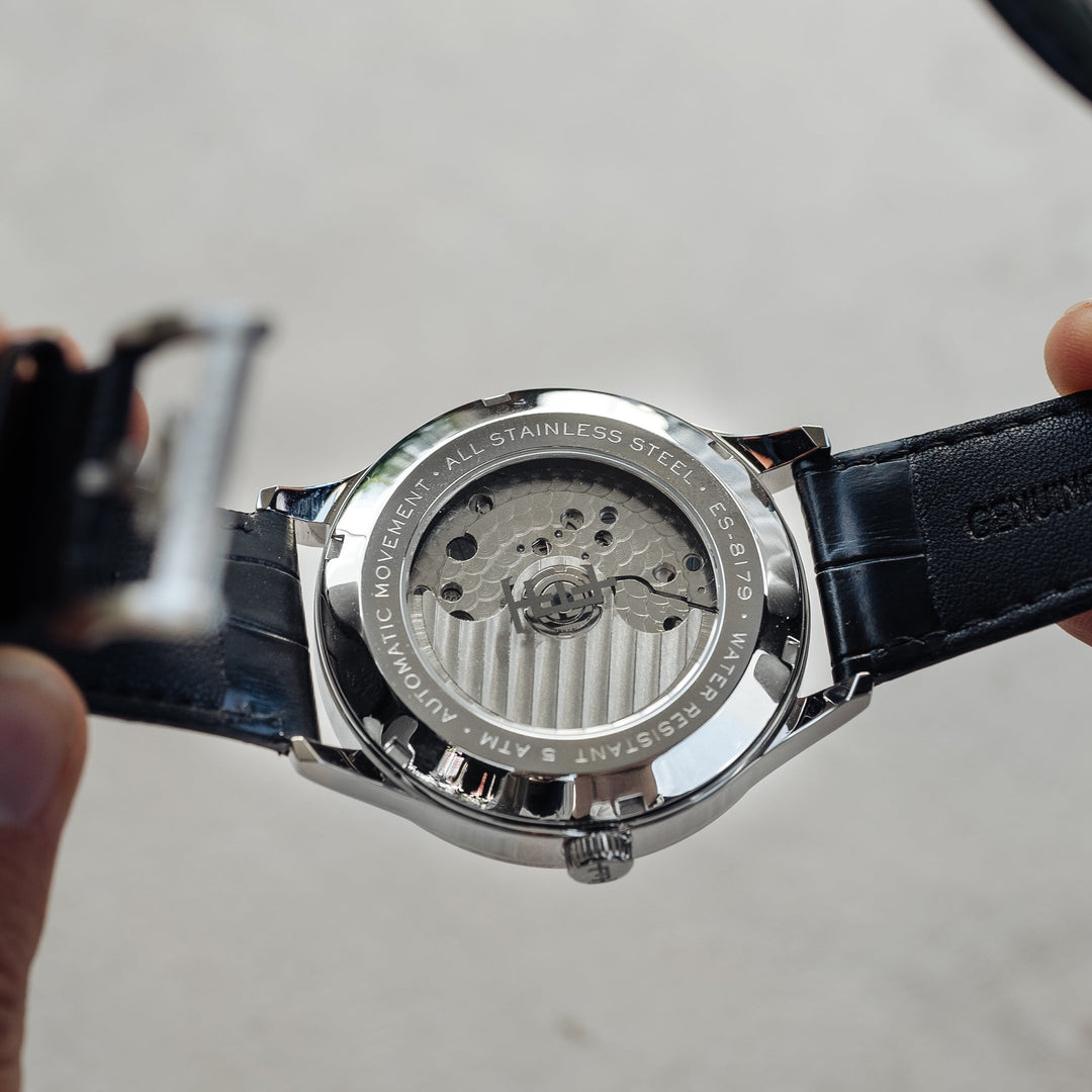 Scientists Faraday Mechanical Automatic White / Genuine Leather | White Dial