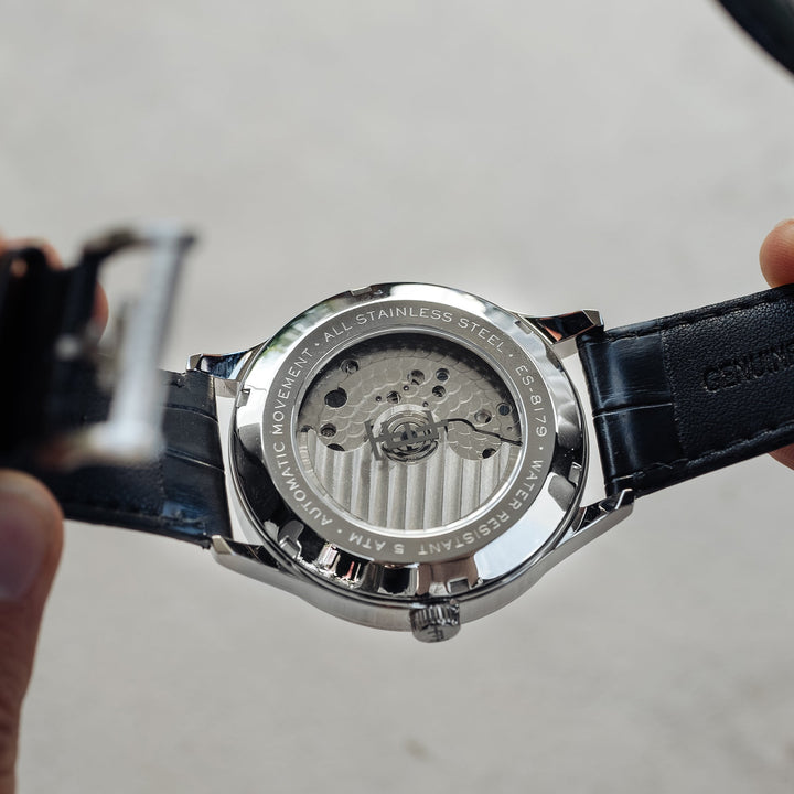 Scientists Faraday Mechanical Automatic White / Genuine Leather | White Dial