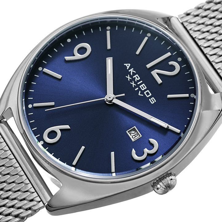 AK1026BU-Casual Silver/Stainless Steel | Blue Dial