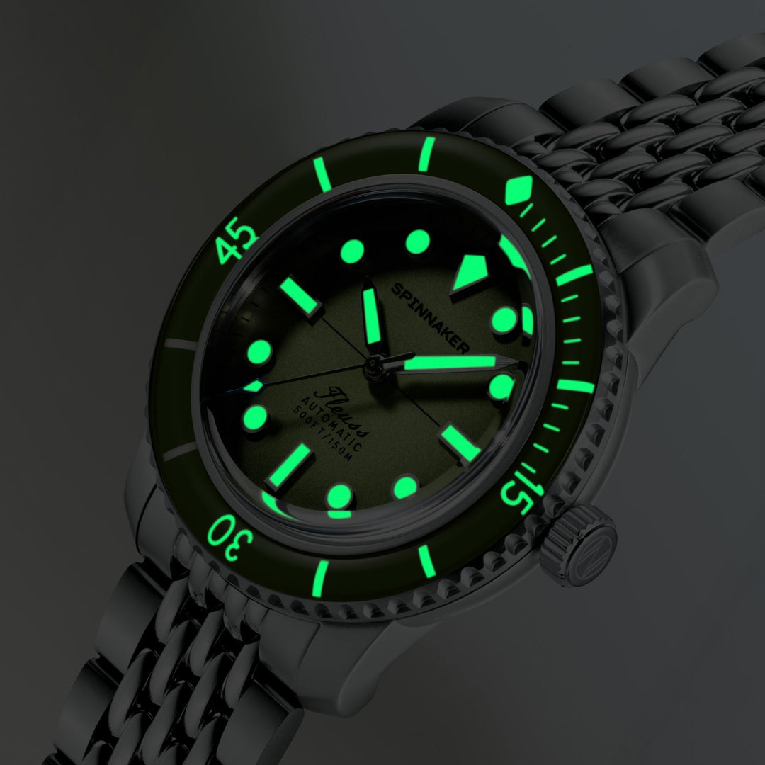 Fleuss 40 Automatic Green / Stainless Steel Green Dial