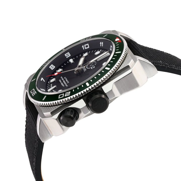 XO Submarine Swiss Made SW200  inner and outer rotating bezel, metal band  Black