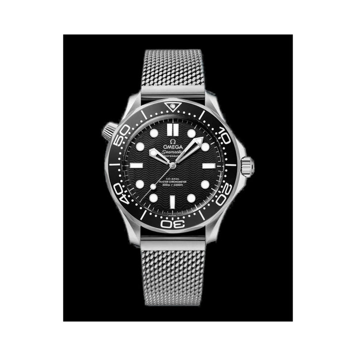 Omega Seamaster Diver 300M 42mm Black Dial on Mesh