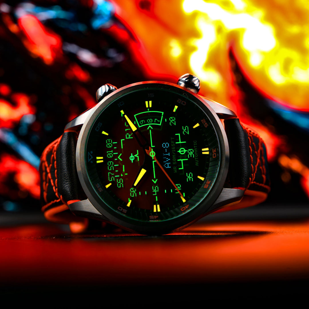 Hud Automatic Orange / Leather | Orange Dial
