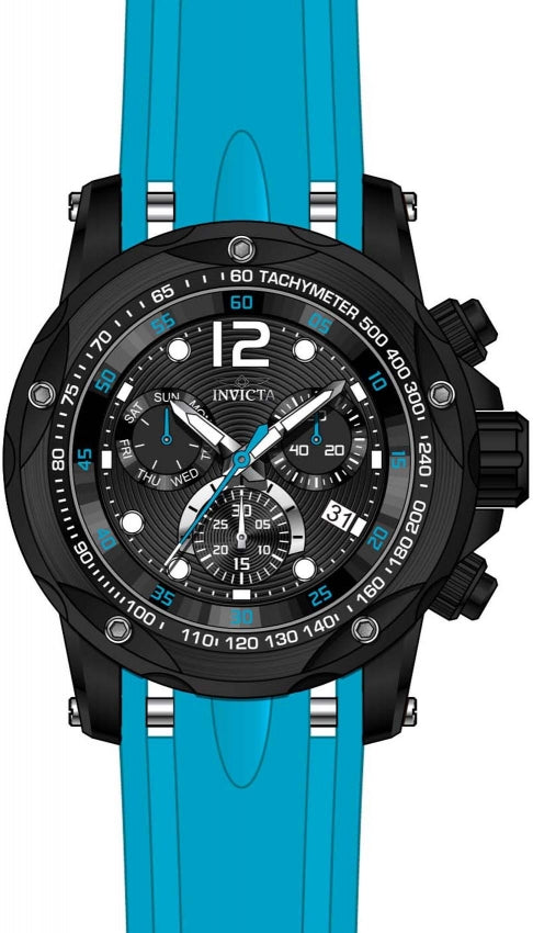 Speedway Black Dial / Blue Blue Silicone Strap Black Dial